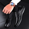 2025 Men'S Genuine Leather+Microfiber Leathe Shoes 38-46 Soft Anti-Slip Rubber Loafers Man Casual Leather Shoes
