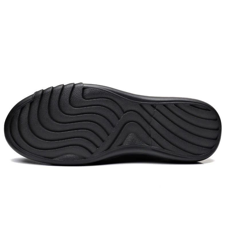 2025 Men'S Genuine Leather+Microfiber Leathe Shoes 38-46 Soft Anti-Slip Rubber Loafers Man Casual Leather Shoes