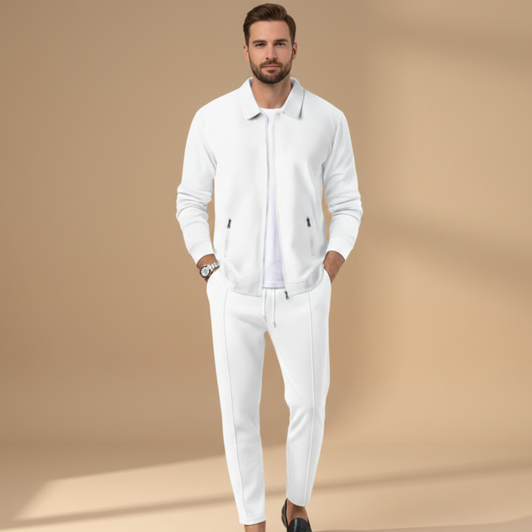 Dylor – Men'S Casual Zip Jacket Two Piece Set