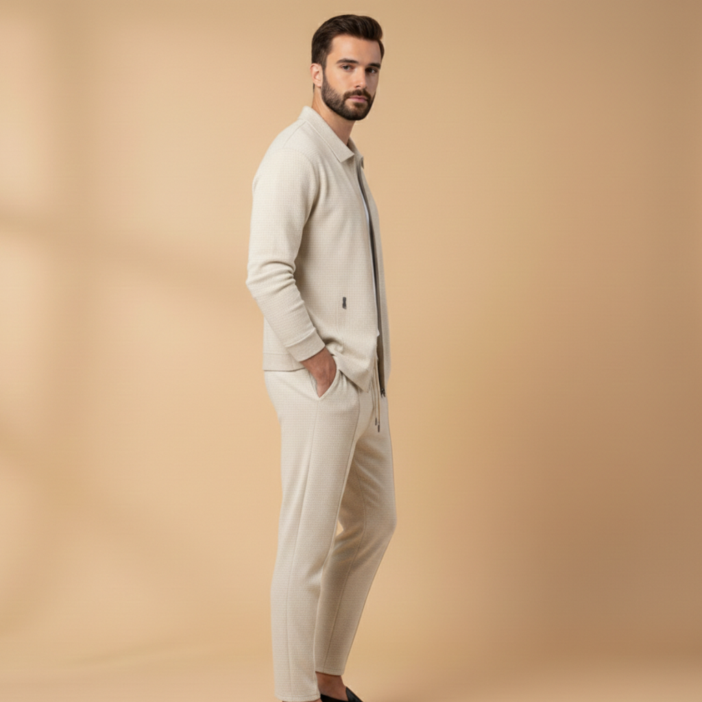 Dylor – Men'S Casual Zip Jacket Two Piece Set
